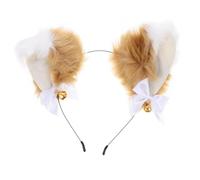 WEKADRIN Plush Hair Ear Headband Party Hairband Creative Golden Plush Ears Cloth Comfortable Suitable for Most Head Sizes Halloween Festival Birthday