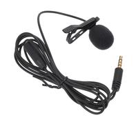 WEKADRIN Portable Clip-on Lapel Microphone Black Abs with High Sensitivity for Live Broadcasts and Recording, Wired Phone Microphone with Audio and Easy Attachment