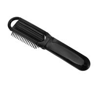 WEKADRIN Portable Folding Hair Brush with Mirror for Women Compact Travel Comb with Dual Function Mirror and Brush Black Foldable Hairbrush for School Gym Car and Purse Use