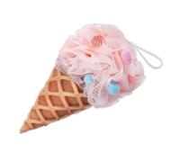WEKADRIN Portable Ice Cream Cone Shower Sponge Soft Body Exfoliating Bath Ball for Fun Cartoon Design Bath Accessories for Home Travel Outdoor Use