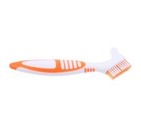 WEKADRIN Portable Mini Turtle Shell Mud Dirt Remover Brush Double-sided Design Wide Brush Head Narrow Side Orange Plastic Nylon Bristles Effective Cleaning for Turtle Shells Gift