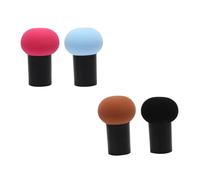 WEKADRIN Portable Mushroom Head Powder Puff 4pcs Cosmetic Cushion Soft Foundation Makeup Sponge for Women Random Colors Suitable for Face and Body Powder Application
