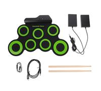 WEKADRIN Portable Silicone Electronic Drum Kit USB Rechargeable Hand Roll-up Jazz Drum Set for Beginners Home Practice with Realistic Sound and Two-channel Output