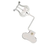 WEKADRIN Portable Silver Universal Sheet Music Score Rack Clamp for Orchestral Instruments, Musical Instruments Parts Music Book Holder Compatible with Marching and Travel Use