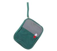 WEKADRIN Portable Small Green Oxford Cloth Medicine Storage Bag Zipper Closure Lightweight Travel Sundries Pouch for Outdoor Mountaineering Emergency Kit Holder