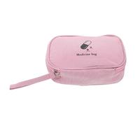 WEKADRIN Portable Travel Medicine Storage Bag Small Pill Organizer for Camping Business Trips Emergency Use with Multiple Compartments Medical Kit