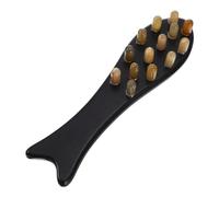 WEKADRIN Premium Ox Horn Scalp Massage Comb Static Head Scraping Massage Tool for Men Women Elderly Wide Teeth Natural Material Gift Choice