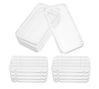 WEKADRIN Press on Nail Storage Organizer 12pcs Rectangle Plastic Boxes for French Tip False Nails Display and Packaging, Small Item Storage for Home and Professional Use