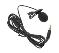 WEKADRIN Professional Clip-on Lapel Microphone Black, Small Portable Lavalier Mic for Phone Recording, Versatile Microphone Suitable for Live Broadcast, Interview and Video Content Creation