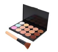 WEKADRIN Professional Concealer Pallet 2pcs Concealer Brushes Set with Birch Wood Handle for Makeup Application for Covering Bruises and Imperfections Makeup Kit for Beauty Enthusiasts