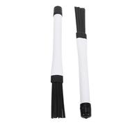 WEKADRIN Professional Nylon Drum Brushes Lightweight Portable Drumstick Accessories for Jazz Snare Acoustic Drumming with Black White Design Suitable for Various Music Styles