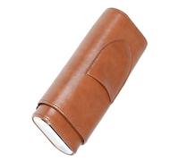 WEKADRIN PU Leather Cigar Case for Men Portable Travel Humidor with Lightweight Design Protective Cigar Storage Holder for Freshness The Go Brown Compact PU Leather Cover