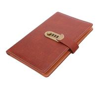 WEKADRIN Pu Leather Combination Lock Checkbook Holder with 24 Card Slots and 48 Receipt Units, Lockable Business Receipt Organizer for Office and Personal Finance