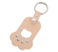 WEKADRIN PU Leather Pet Hair Keepsake Keychain with Paw-shaped Photo Holder Memorial Keyring for Dog and Cat Hair Storage Wear-resistant Pet Remembrance Pendant