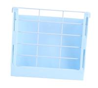 WEKADRIN Rabbit Hay Feeder Rack with Built Holder Plastic and Steel Fixed Food Storage for Guinea Pigs Chinchillas Hamsters Secure Smooth Edges Prevent Biting Suitable for Cages Sky Blue