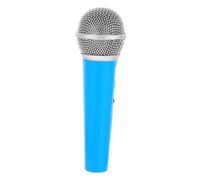 WEKADRIN Realistic Fake Microphone Prop Mini Blue Model for Stage Shows Interviews and Hosting Lightweight Compact Music Decor for Party Cosplay and Pretend Play