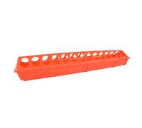 WEKADRIN Red Large Feeding Long Trough for Pigeons and Birds Spatter Food Groove Bowl for Budgerigar Canary Cockatiel Finch Practical Bird Cage Feeder for Food and Water