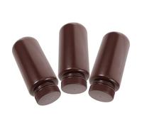 WEKADRIN Refillable Plastic Medicine Bottles Set of 3 500ml Dark Color Laboratory Sample Containers with Lids for Chemical and Reagent Storage