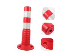 WEKADRIN Reflective Road Column Anti-collision Safety Pile with Bright White High-visibility Warning Stripes for Traffic Control Parking Lots and Road Barriers