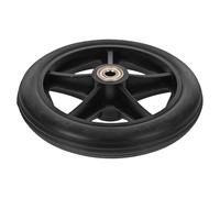 WEKADRIN Replaceable 8-inch Front Wheel for Wheelchair Mobility Aid Black Rubber Tire Replacement Wheelchair Part Single Sturdy Front Tire Accessory for Daily Use