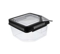 WEKADRIN Reptile Breeding Box Plastic Feeding Container for Snake Lizard Gecko Scorpion Centipede Black Climbing Pet Feeding Case Suitable for Insect and Amphibian Housing