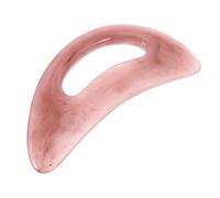 WEKADRIN Resin Guasha Scraping Plate Pink Large Curved Edge Acupuncture Therapy Tool for Neck Waist Massage Facial Scraper Guasha Supplies for Body Relaxation