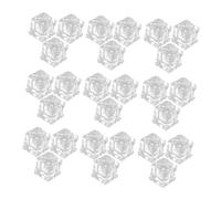 WEKADRIN Reusable Acrylic Fake Ice Cubes 18mm Irregular Square Decorative Ice Cubes for Photography and Drink Display 50pcs Set