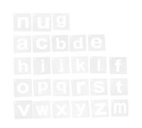 WEKADRIN Reusable Alphabet Letter Stencils for Early Education Lightweight Pet Plastic Templates for Painting Drawing and Crafts Portable Lowercase A-z Letters for Literacy Development and