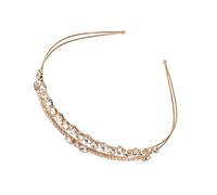 WEKADRIN Rhinestone Padded Headband Double Layer Sparkling Hair Accessory for Women Wedding Party Anniversary Daily Wear Stylish Hair Decoration