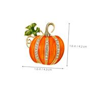 WEKADRIN Rhinestone Pumpkin Lapel Pin Lightweight Brooch for Women Seasonal Collar Accessory for Sweaters Jackets Party Wear Festive Vegetable Brooch for Holiday Flair