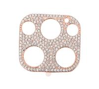 WEKADRIN Rose Gold Bling Camera Lens Protector for Ultra-thin Shiny Rhinestone Lens Cover Lightweight Scratch-resistant Film Easy Installation Compatible with Iphone Series