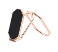 WEKADRIN Rose Gold Folding Phone Stand Desktop Holder with Zinc Alloy Phone Ring Grip Easy Install Car and Desk Use