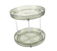 WEKADRIN Rotating Makeup Organizer Tray with Non-slip Base Multi-purpose Cosmetic and Skincare Storage for Vanity Bathroom Kitchen Countertop Large Capacity Holder for Perfume Jewelry