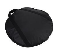 WEKADRIN Round Cymbal Storage Bag with Handhold Wear-resistant Oxford Material Padded Protection for Musicians Large Black Instrument Tote Pouch for Cymbal Carry and Safe Storage