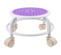 WEKADRIN Round Small Swivel Rolling Stool with Wheels Stable Low Stool for Pedicure and Home Use Wear-resistant Multifunctional Seat Suitable for Adults and Teens