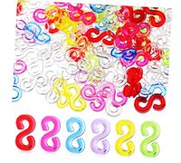 WEKADRIN Rubber Band Bracelet S Clips Plastic Loom Band Connectors for DIY Jewelry Making Lightweight and Compact Rainbow and Transparent Colors Craft Accessories for Creativity and Gift