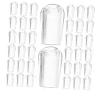 WEKADRIN Rubber End Caps for Wire Hangers and Hanging Hooks, PVC Tube Screw Thread Protectors, White 4.5mm Inner Diameter, 50pcs Set for Coat Rack and Wire Shelf Storage