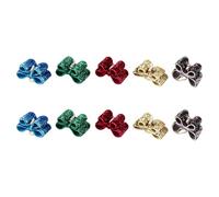 WEKADRIN Shiny Bowknot Dog Hair Ties 10pcs and Color for Form-fitting Comfort and Gentle on Pets Skin with Rhinestone Inlaid Design and Color for Masquerade