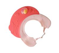 WEKADRIN Shower Hat with Safety Visor Bathing Cap for Protects Eyes Ears Face from Water Easy Design Quick-Dry and Portable Red Hair Wash Shield