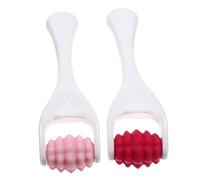 WEKADRIN Silicone Eye Roller and Facial Massage Roller 2pcs Mini Reusable Face Massage Tool for Skin Care and Eye Relaxation in Pink and Rose Red