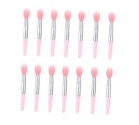 WEKADRIN Silicone Lip and Eyeshadow Brush with Transparent Red and Pink Handles for Makeup Use Soft Non-scratch Heads for Precise Lipstick and Eyeshadow Application Beauty Supply Gift for