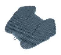 WEKADRIN Silicone Shower Foot Massager Pad Foot Scrubber Mat Grey for Deep Cleansing and Massage