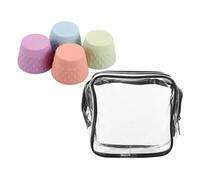 WEKADRIN Silicone Travel Bottles Set Mini Foundation Bottle Cream Travel Containers Skincare Containers Portable Lipstick Case