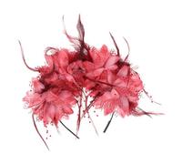 WEKADRIN Skull Headband Rave Dead Brown Skull Flower Crown Halloween Decor Fête Woman Lady Faux Messy Hair Accessories Spooky Hairband Style Dark Fabric Red Random Color