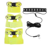 WEKADRIN Small Pet Vest Harness Kit with 2m Leash - Breathable Yellow Mesh Rat, Ferret, Hamster, Squirrel Harness and Leash Set for Small Animals, Adjustable SML Sizes, Anti-Bite Traction