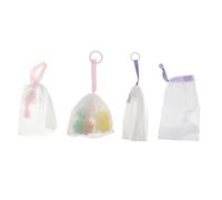 WEKADRIN Soap Foaming Net Pouch with Drawstring for Facial Cleanser and Bath Quick-dry for Soap Storage and Creation Home Cleaning Essential Random Color