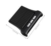 WEKADRIN Solar Powered Auto Digital Car Clock with Thermometer Multifunctional Dashboard Electronic Watch for Date Temperature Display USB Solar Charging Portable Vehicle Timer for Indoor