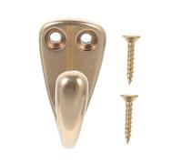 WEKADRIN Solid Copper Hanging Hook with Bright Finish Wall Mounted Coat and Clothes Organizer Door Hook with Installation Screws for Home and Shop Decoration