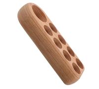 WEKADRIN Solid Wood Essential Oil Storage Rack Slots Natural Wooden Organizer for Bottles Perfumes Nail Polish Home and Professional Display Stand with Rustic Charm