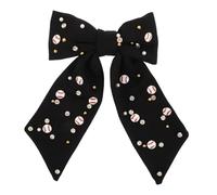 WEKADRIN Sparkly Rhinestone Bow Hair Clips for Women Teens Retro Black Bowknot Hairpin Spring Clip for Party Styling Travel Friendly Hair Accessories with Dazzling Night
